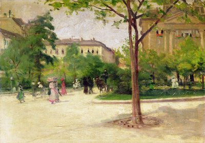 Budapest Street Scene, 1913 by Antal Berkes